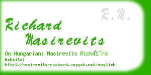 richard masirevits business card